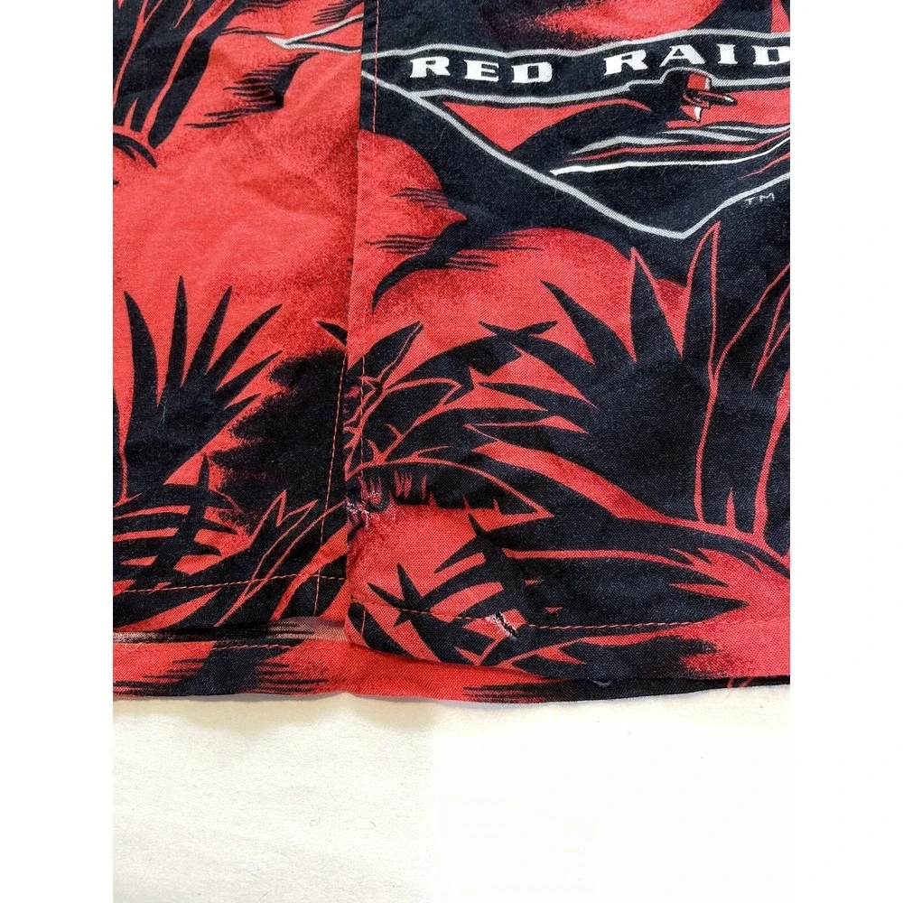 Texas Tech RED RAIDERS Hawaiian Shirt Reyn Spooner Rayon SZ XL (SEE FLAWS